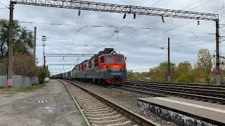 Летит! Электровоз ВЛ80С-1480/1359 С грузовым поездом