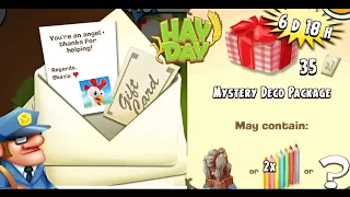 Collect Gift Cards and Mystery Deco Package | Hay Day Gameplay