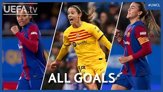 PARALLUELO, BONMATÍ, GUIJARRO | All BARCELONA 2023/24 GOALS to reach the #UWCL Final ⚽