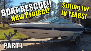 NEW Project! Rescuing a Boat Part 1! 1996 Wellcraft Eclipse 1950s