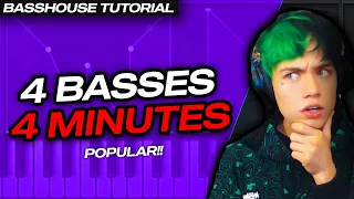 4 POPULAR BASSES IN 4 MIN (Bass House Tutorial)