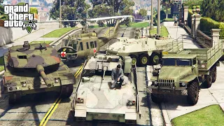GTA 5 - Stealing Military Vehicles with Michael! [Germany and USA] | (Real Life Cars) #24