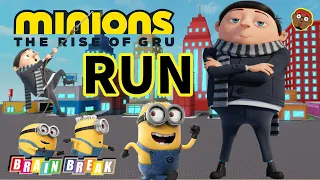 The Minions Rise of Gru Run | Minions Brain Break and Freeze Dance | PhonicsMan Fitness