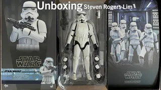 Hot Toys Unboxing Star Wars Stormtrooper with Death Star Environment MMS736 1:6 Scale Toy Figure