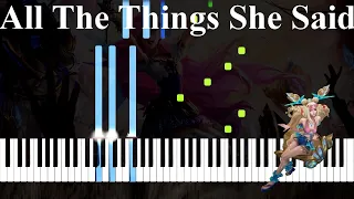 All The Things She Said - Piano Tutorial [Nivek.Piano]