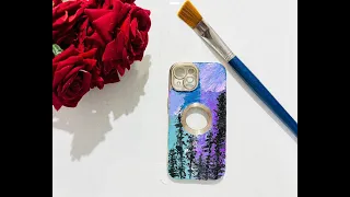 I Made a Custom Iphone Case with Acrylic Paint! How to Paint on Iphone Case!