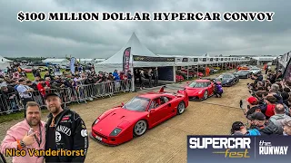 $100 Million Dollar Hypercar Convoy Supercar Fest The Runway Koenigsegg, Bugatti, Jesko Day One 2024