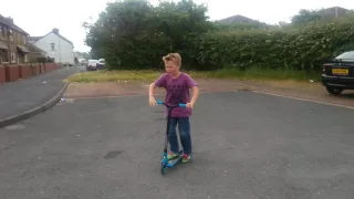 8 years old scooter rider