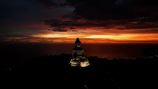 Calm Relaxing Music • Peaceful Piano Music & Serene Music | Beautiful Sunset with Buddha