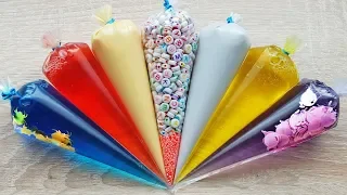 Making Slime Piping Bags - Satisfying Crunchy Slime #64