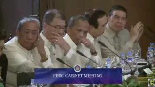President Duterte holds first Cabinet meeting