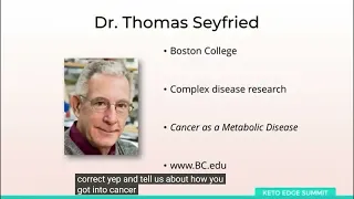 Pr. Thomas Seyfried, CANCER is a METABOLIC disease. I want to "SPREAD the WORD" with his permission.