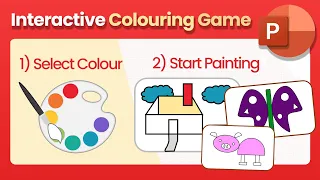 How to make Interactive Colouring Book Game in PowerPoint - Tutorial & Free Download Game Template