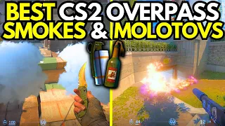 TOP 10 BEST CS2 OVERPASS SMOKES & MOLOTOVS (CS2 SMOKES You MUST KNOW)