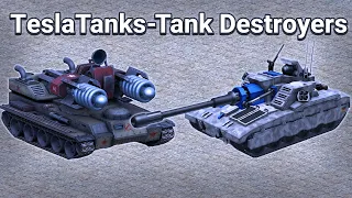 TeslaTanks&TankDestroyers Combo w/ Kikematamitos - Red Alert 2 Yuri's Revenge Ред Алерт 2 Месть Юрия
