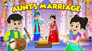 Aunt's Marriage | Wedding Season | Animated Stories | English Cartoon | Moral Stories | PunToon Kids