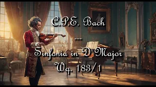 C.P.E. Bach - Sinfonia in D Major, Wq. 183/1 - Original MIDI Performance