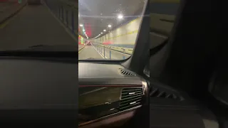 Xdrive 50i muffler delete in Tunnel!