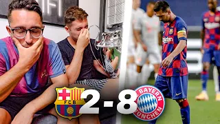 HINCHAS del BARÇA REACCIONAN al BARÇA 2-8 BAYERN... la MAYOR HUMILLACIÓN de la HISTORIA