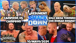 WWE SmackDown 10 Mayo 2024 | RESUMEN Y RESULTADOS