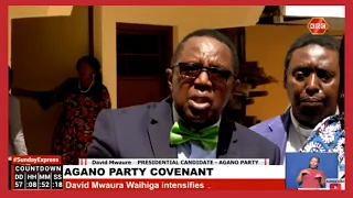 Agano party’s David Mwaura promises to fight corruption