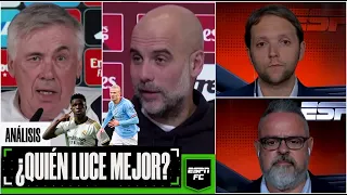 DUELO ÉPICO GUARDIOLA y ANCELOTTI REACCIONAN al sorteo entre REAL MADRID vs MAN CITY | ESPN FC