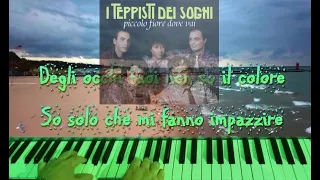 Piccolo fiore dove vai (con testo) - I teppisti dei sogni - Cover Karaoke Piano Chitarra Organo