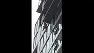 Construction Accident! Man falls out of building! #shorts