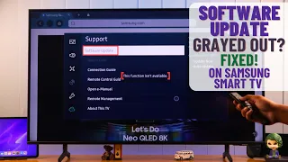 Samsung Smart TV: How to Update Software! [Fix Update is Greyed Out]
