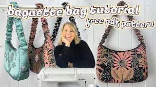 DIY baguette shoulder bag tutorial (free pattern)