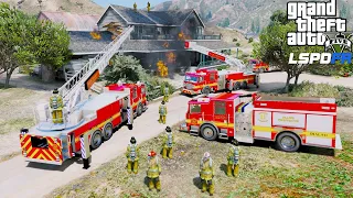 Massive 5 Alarm House Fire Traps People  in GTA 5
