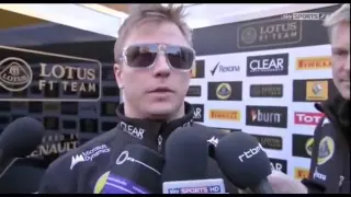 Kimi Räikkönen interview - Refuses to answer stupid question