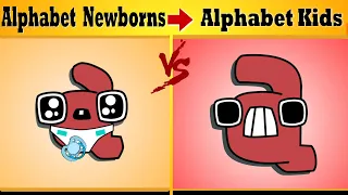 ALPHABET LORE (A-Z) KIDS LETTERS VS NEWBORN LETTERS BANDS COMPARISON!