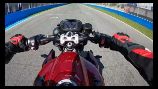 2023 Triumph Street triple 765 RS on track in Jerez