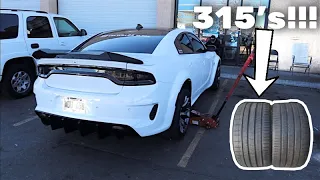 PUTTING 315's ON MY DODGE CHARGER HELLCAT REDEYE! *MUST HAVE*
