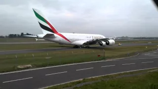 The A380 Landing at Birmingham Airport