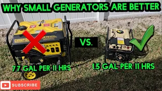 Why smaller generators are better for power outages.