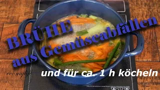 Brühe aus Gemüseabfällen