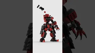 LEGO Mech: Oni Samurai 🥷 Satisfying Building Animation #shorts #legomech #legomoc