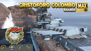 Battleship Cristoforo Colombo: Thriller on map Shards - World of Warships
