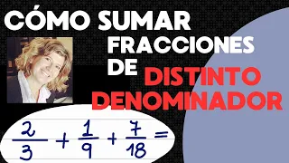 SUMA DE FRACCIONES DE DISTINTO DENOMINADOR (Ejemplo 1)