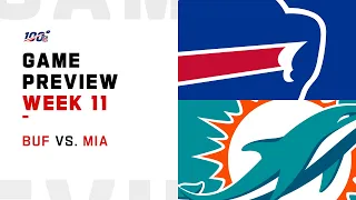 Buffalo Bills vs Miami Dolphins Week 11 NFL Game Preview