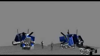 Optimus Prime's Movie Transformation CGI Animation Test 1