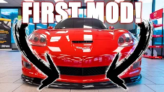 ZR1 splitter INSTALL and REVIEW on the C6 Corvette Z06! *MUST HAVE MOD*