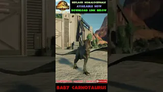 BABY CARNOTAURUS! - Replacement Species Mod! - Jurassic World Evolution 2 Mods - #shorts