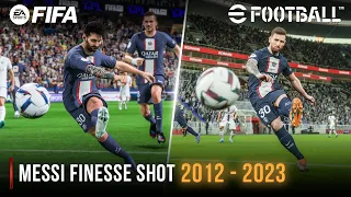 Messi Finesse Shot | FIFA vs PES | 2012 - 2023 |