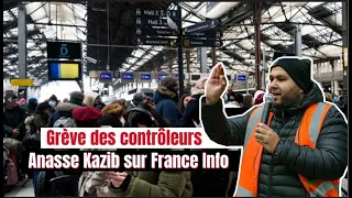 Grève des contrôleurs, Anasse Kazib sur France Info