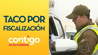 El GIGANTESCO TACO por fiscalización en Autopista Central - Contigo en la Mañana
