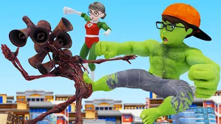 Scary Teacher TV – NickHulk Love Tani vs Siren Head & Grandpa Protect Miss T Animation