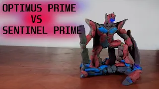 optimus prime vs Sentinel prime | Transformers stop motion